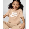 Nike Kids’ Sportswear Club T-Shirt (Large Swoosh Logo)(Hemp)