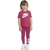 Nike Kids’ Sportswear Club T-Shirt (Large Swoosh Logo)(Sweet Beet)