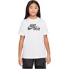 Nike Kids’ Sportswear Club T-Shirt (Large Swoosh Logo)(White)