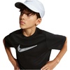 Nike Unisex Big Kids’ Multi Dri-FIT Short-Sleeve Training Top (Large Swoosh Logo) – Boys and Girls(Black/White)