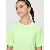 Nike Unisex Big Kids’ Multi Dri-FIT Short-Sleeve Training Top (Large Swoosh Logo) – Boys and Girls(Light Liquid Lime/White)