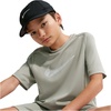 Nike Unisex Big Kids’ Multi Dri-FIT Short-Sleeve Training Top (Large Swoosh Logo) – Boys and Girls(Spruce Fog/White)