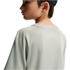Nike Unisex Big Kids’ Multi Dri-FIT Short-Sleeve Training Top (Large Swoosh Logo) – Boys and Girls(Spruce Fog/White)