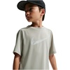 Nike Unisex Big Kids’ Multi Dri-FIT Short-Sleeve Training Top (Large Swoosh Logo) – Boys and Girls(Spruce Fog/White)