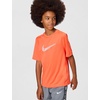Nike Unisex Big Kids’ Multi Dri-FIT Short-Sleeve Training Top (Large Swoosh Logo) – Boys and Girls(Turf Orange/White)