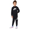 Nike Baby Sportswear Club Fleece Pullover Hoodie and Joggers 2-Piece Outfit Set (Large Swoosh Logo)(Black/Metallic Gold)