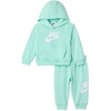 Nike Baby Sportswear Club Fleece Pullover Hoodie and Joggers 2-Piece Outfit Set (Large Swoosh Logo)(Mint Foam)