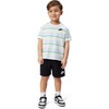 Nike Boys’ Striped Sportswear Club T-Shirt and Shorts 2-Piece Outfit Set(Glacier)