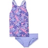 Nike Girls’ Spiderback Tankini Set(Light Thistle)