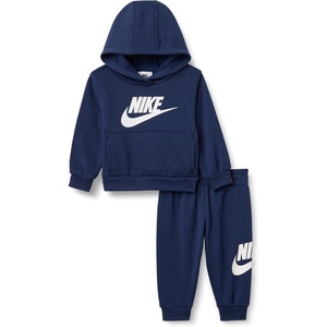 Nike Baby Sportswear Club Fleece Pullover Hoodie and Joggers 2-Piece Outfit Set (Large Swoosh Logo)(Midnight Navy)