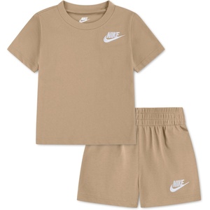 Nike Boys’ Sportswear Club T-Shirt and Shorts 2-Piece Outfit Set(Hemp)