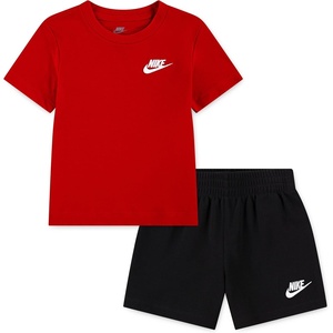Nike Boys’ Sportswear Club T-Shirt and Shorts 2-Piece Outfit Set(University Red/Black)
